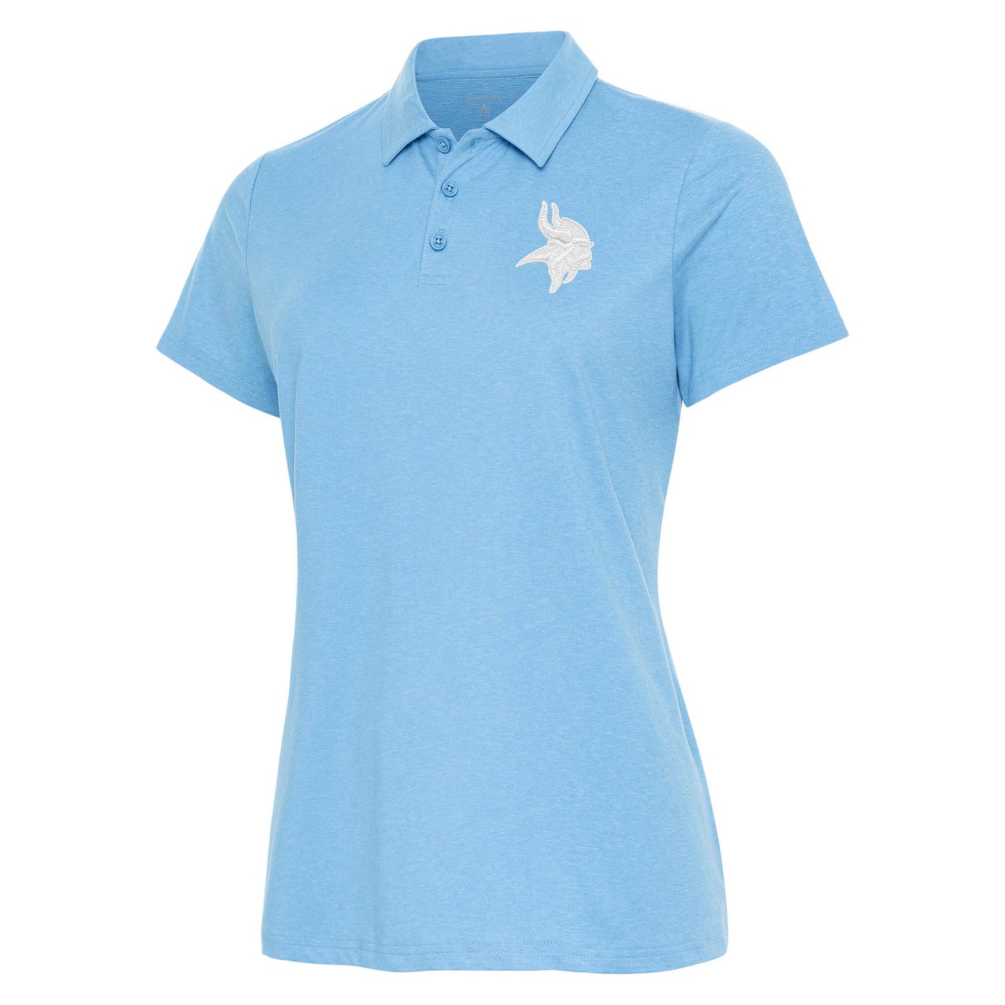 Women's Antigua Light Blue Minnesota Vikings White Logo Matter Polo