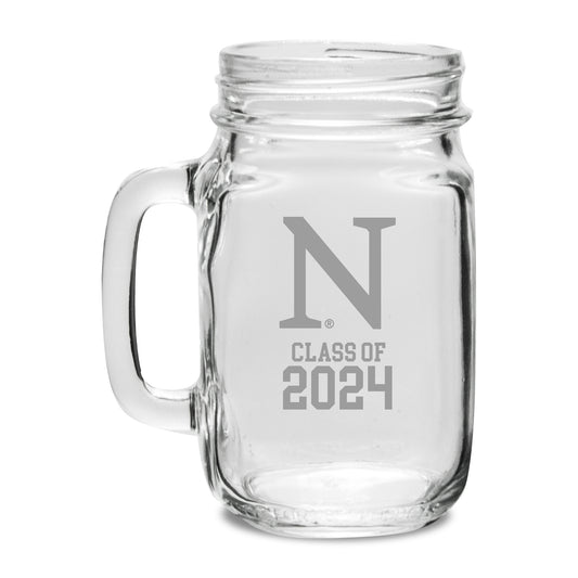 Northwestern Wildcats Class of 2024 16oz. Drinking Jar