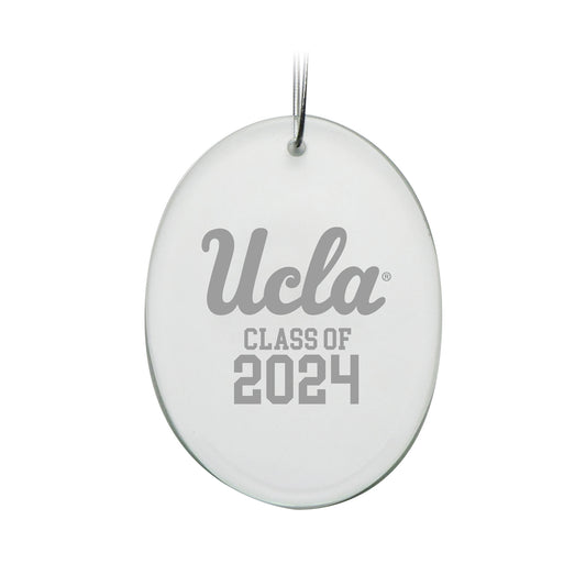 UCLA Bruins Class of 2024 2.75'' x 3.75'' Oval Glass Ornament