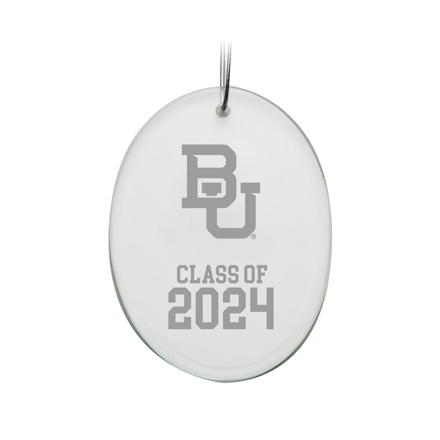 Baylor Bears Class of 2024 2.75'' x 3.75'' Oval Glass Ornament