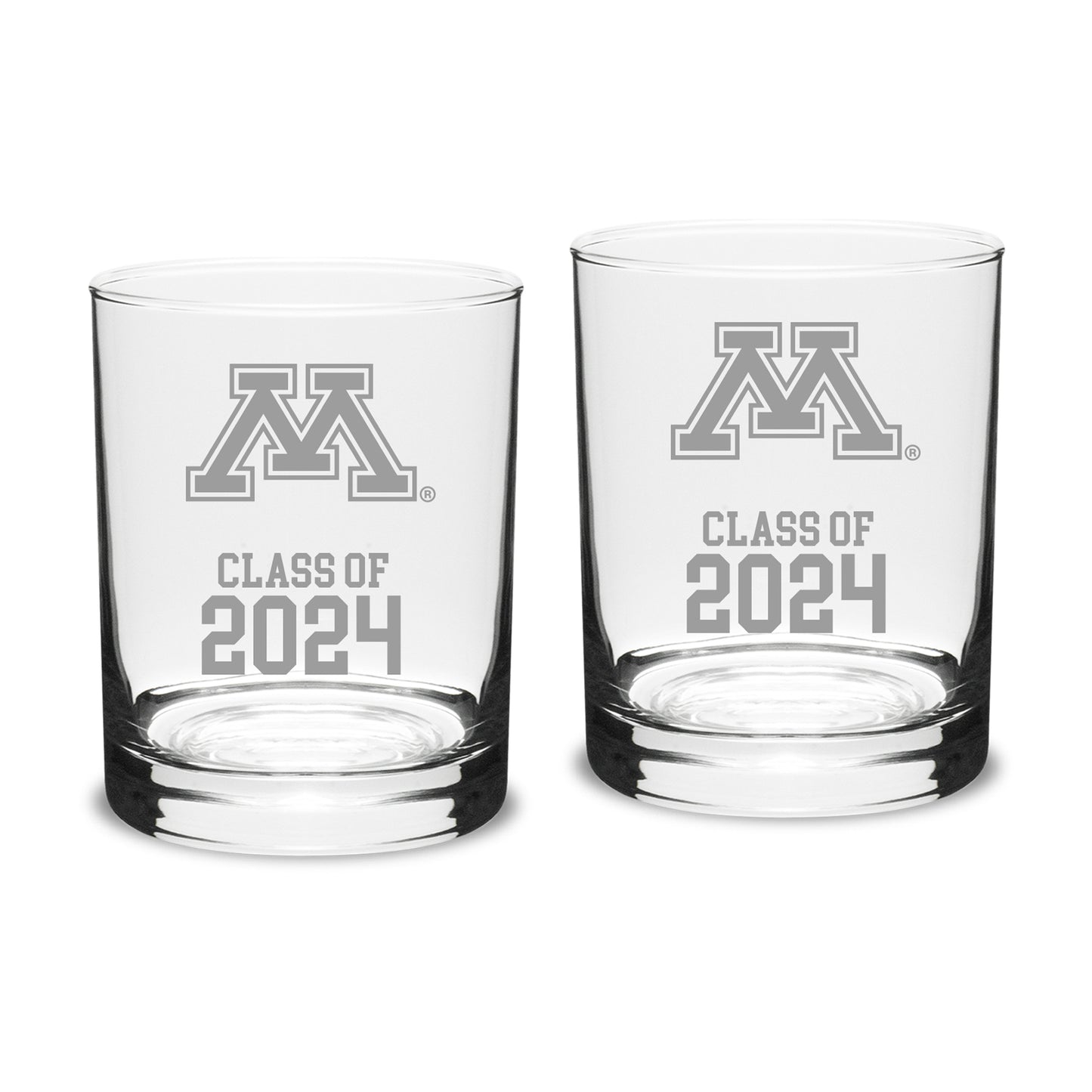 Minnesota Golden Gophers Class of 2024 14oz. Two-Piece Classic Double Old Fashioned Glass Set