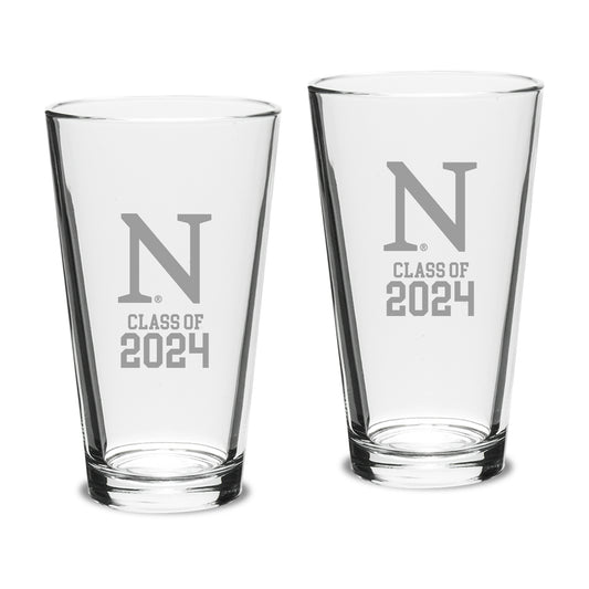 Northwestern Wildcats Class of 2024 16oz. Two-Piece Classic Pint Glass Set