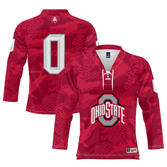 Men's GameDay Greats #0 Scarlet Ohio State Buckeyes Ice Hockey Jersey