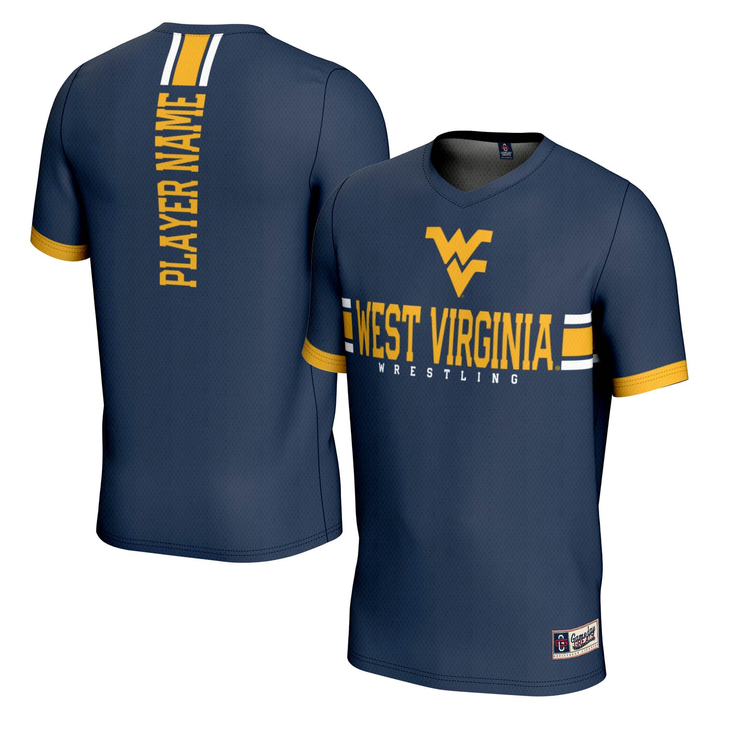 Men's GameDay Greats  Navy West Virginia Mountaineers NIL Pick-A-Player Lightweight Wrestling Jersey