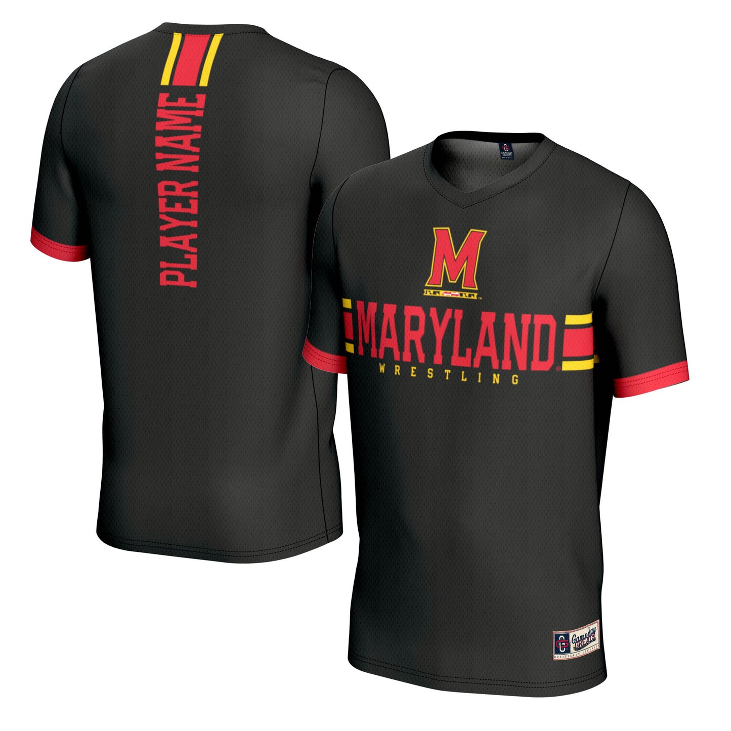 Men's GameDay Greats  Black Maryland Terrapins NIL Pick-A-Player Lightweight Wrestling Jersey