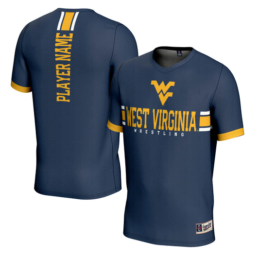 Youth GameDay Greats  Navy West Virginia Mountaineers NIL Pick-A-Player Lightweight Wrestling Jersey