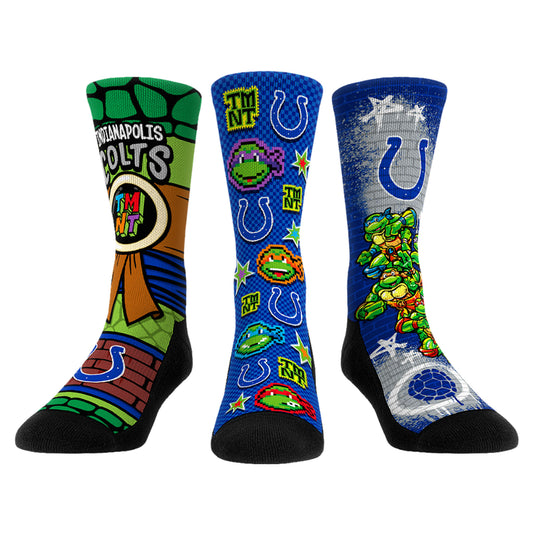 Unisex Rock Em Socks  Royal Indianapolis Colts TMNT Three-Pack Crew Sock Set