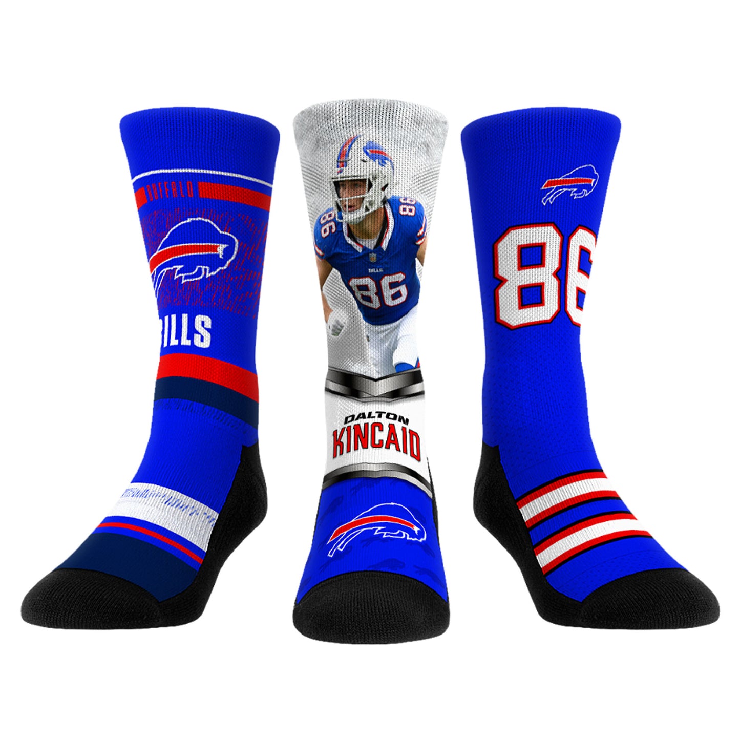 Unisex Rock Em Socks Dalton Kincaid Buffalo Bills 3-Pack Crew Sock Set