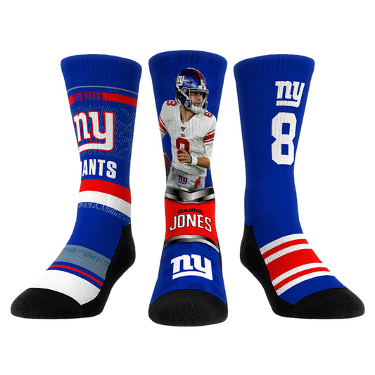 Unisex Rock Em Socks Daniel Jones New York Giants 3-Pack Crew Sock Set