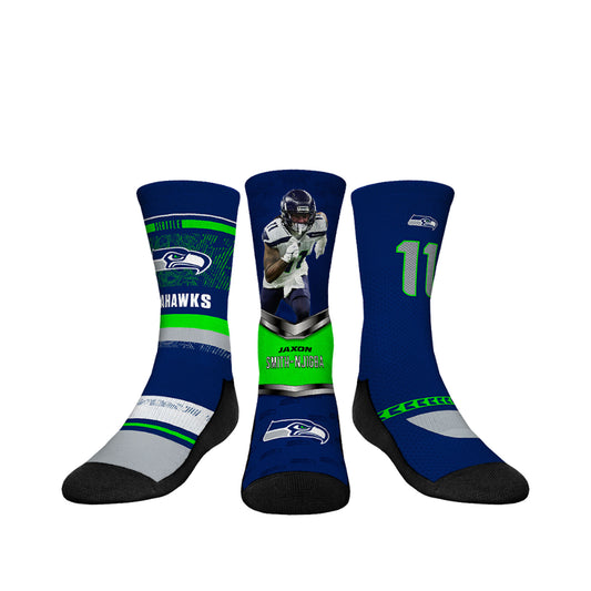 Youth Rock Em Socks Jaxon Smith-Njigba Seattle Seahawks 3-Pack Crew Sock Set