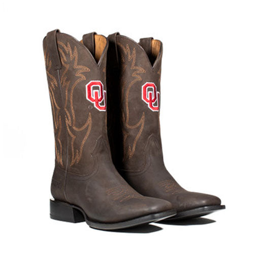 Men's Brown Oklahoma Sooners Western Boots