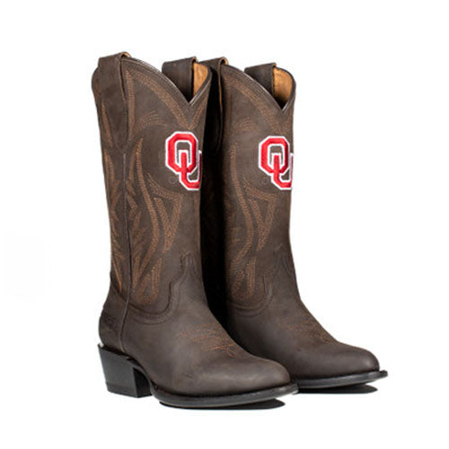 Women's Brown Oklahoma Sooners Western Boots