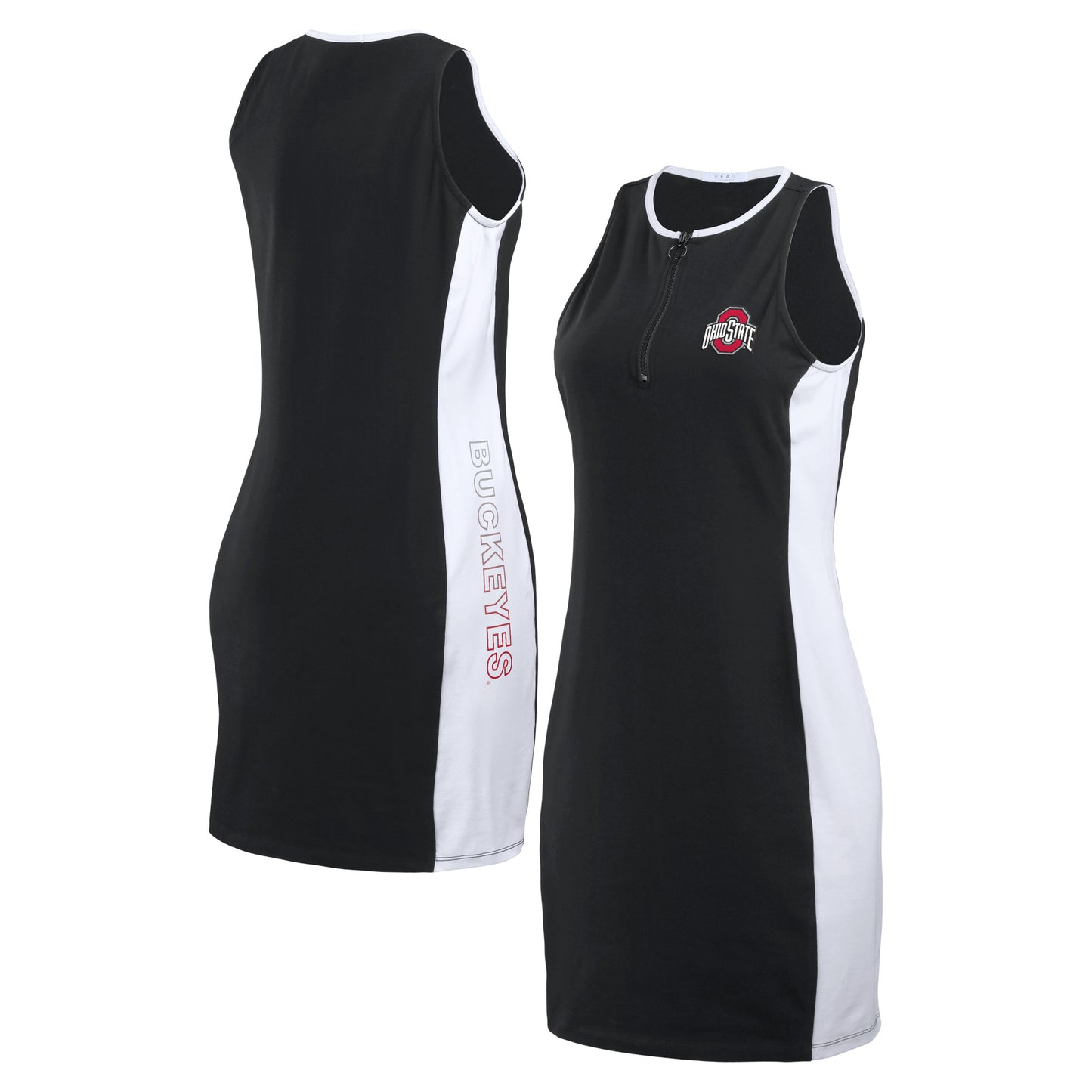 Women's WEAR by Erin Andrews Black Ohio State Buckeyes Bodyframing Tank Dress