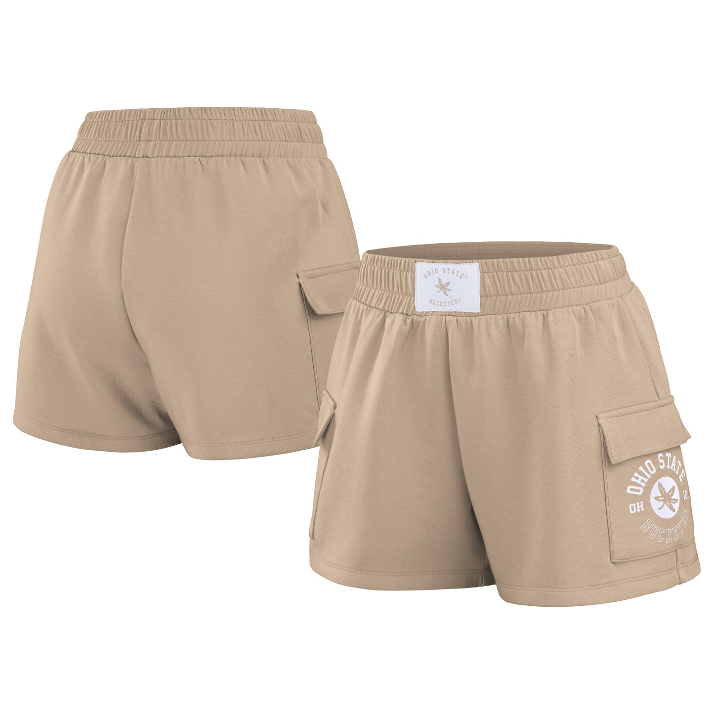 Women's WEAR by Erin Andrews Tan Ohio State Buckeyes Neutral Shorts