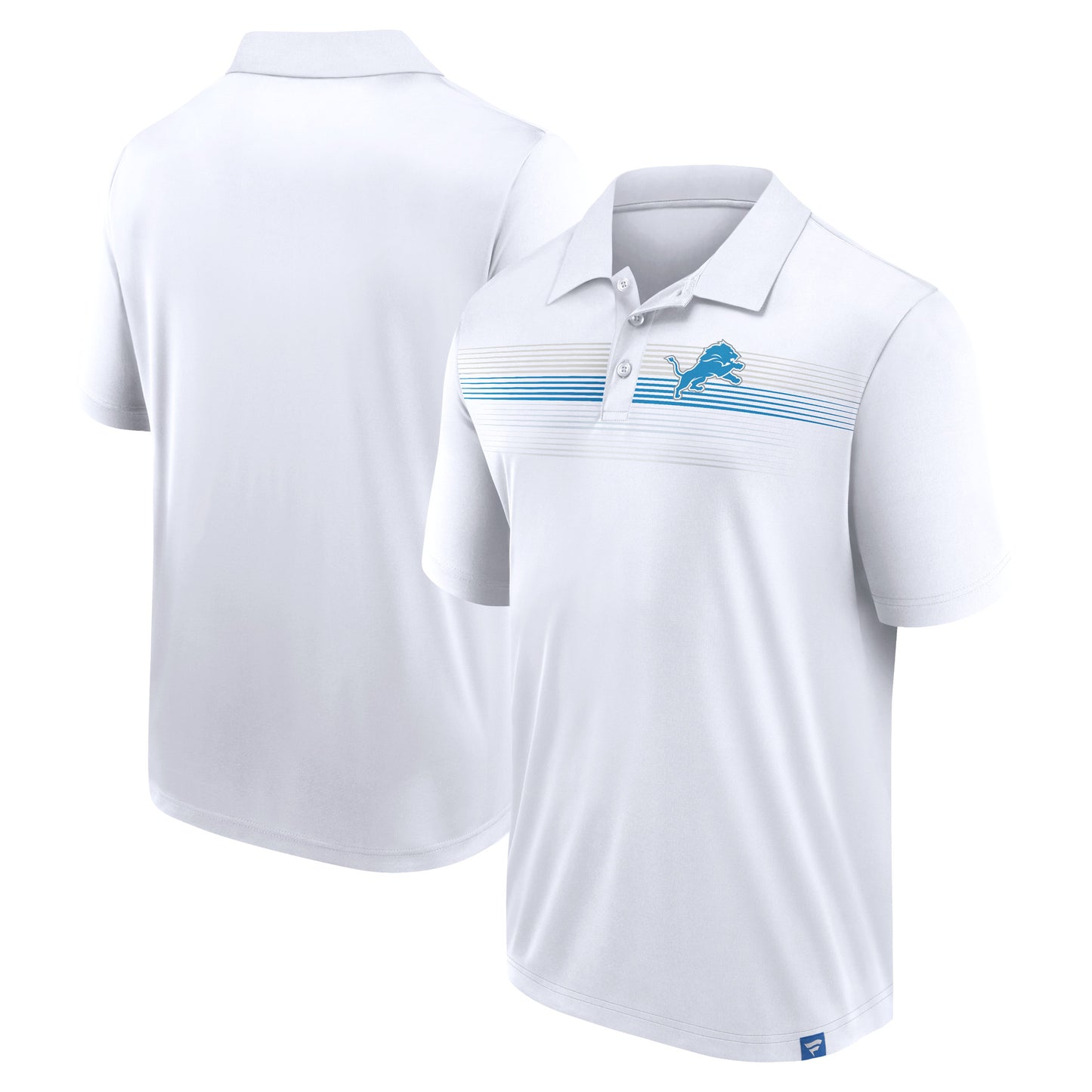 Men's Fanatics White Detroit Lions Big & Tall Sublimated Polo