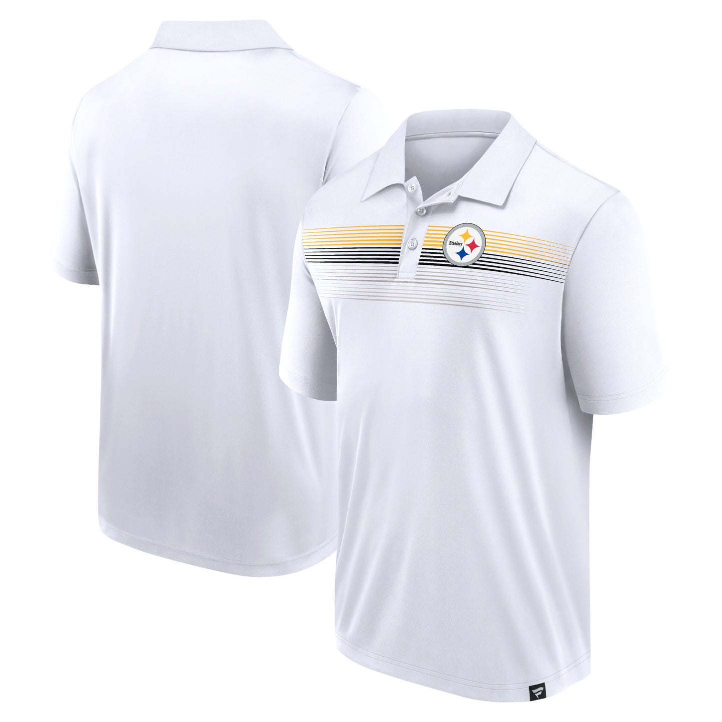 Men's Fanatics White Pittsburgh Steelers Big & Tall Sublimated Polo