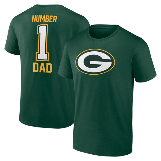 Men's Fanatics Green Green Bay Packers #1 Dad T-Shirt