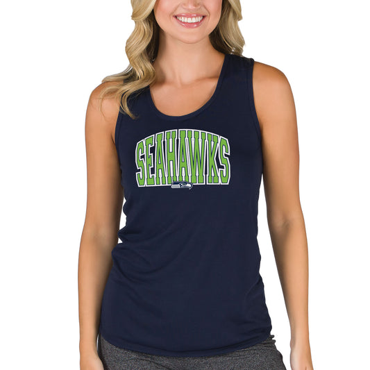 Women's Concepts Sport  College Navy Seattle Seahawks Marathon Racer Back Tank Top