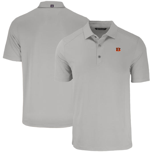 Men's Cutter & Buck Gray Cincinnati Bengals  Forge Eco Stretch Recycled Polo