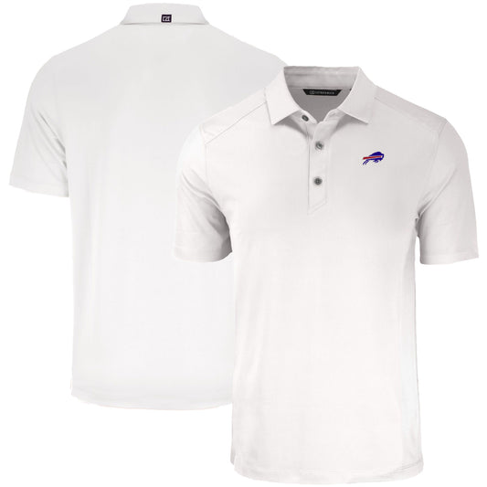 Men's Cutter & Buck White Buffalo Bills  Forge Eco Stretch Recycled Polo