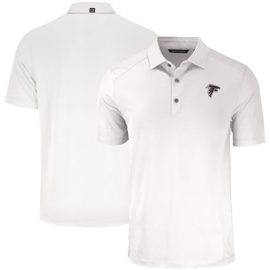 Men's Cutter & Buck White Atlanta Falcons  Forge Eco Stretch Recycled Polo