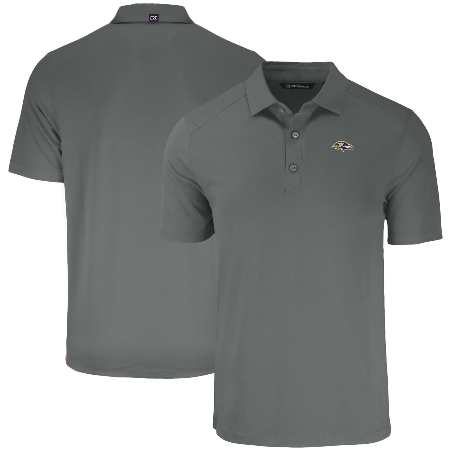 Men's Cutter & Buck Gray Baltimore Ravens  Forge Eco Stretch Recycled Polo
