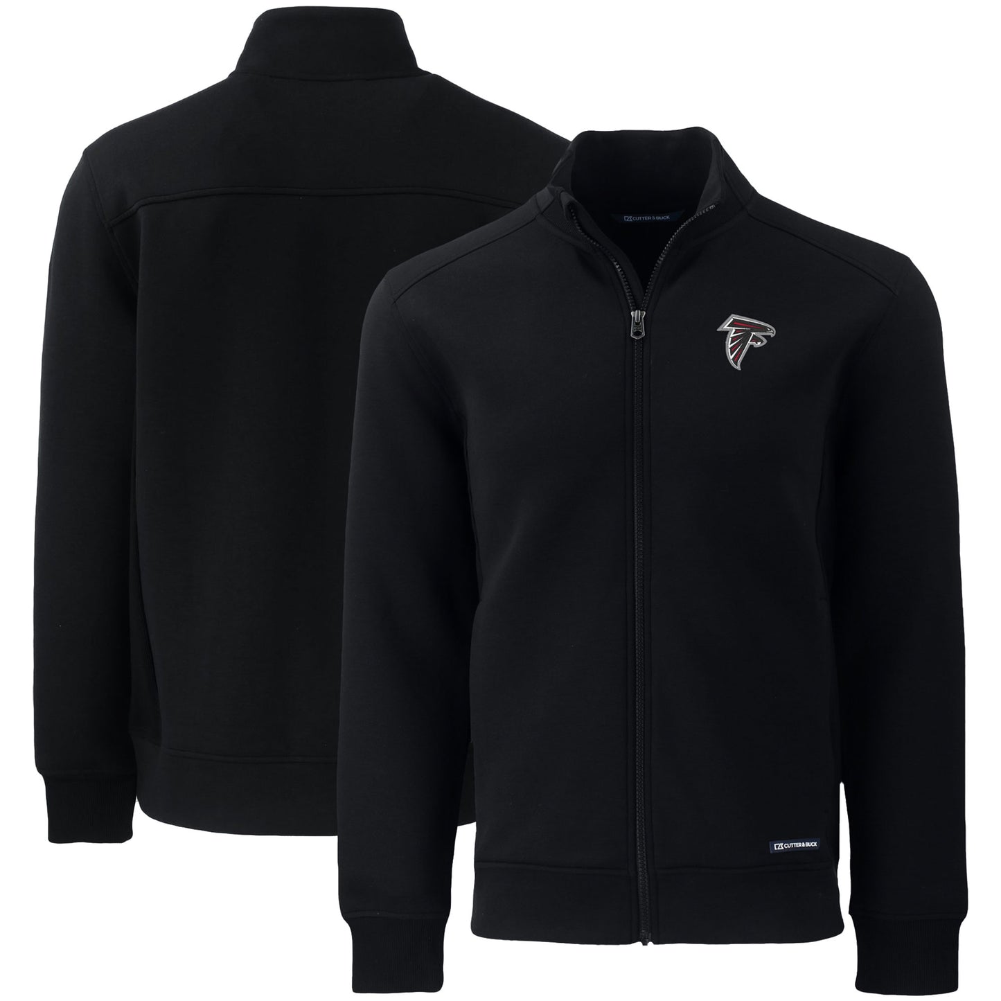 Men's Cutter & Buck Black Atlanta Falcons  Roam Eco Recycled Full-Zip Jacket