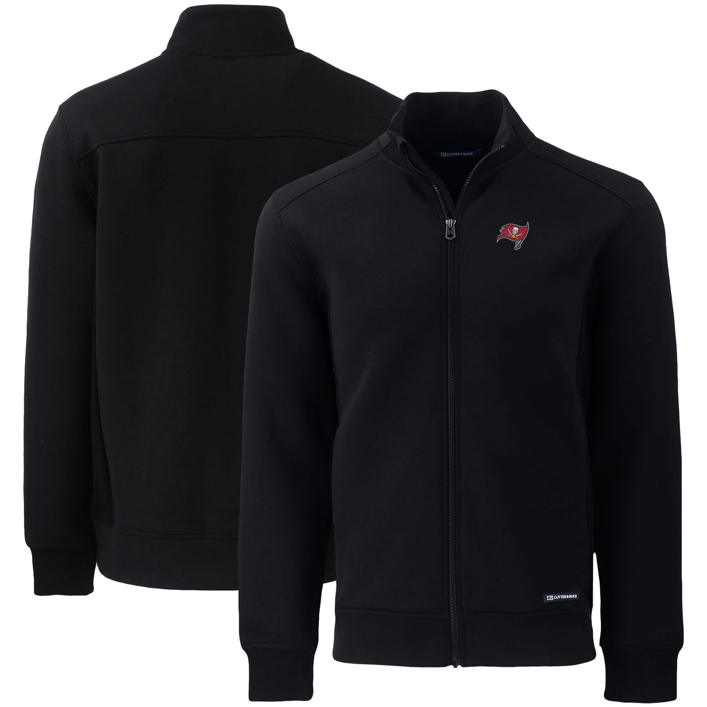 Men's Cutter & Buck Black Tampa Bay Buccaneers  Roam Eco Recycled Full-Zip Jacket