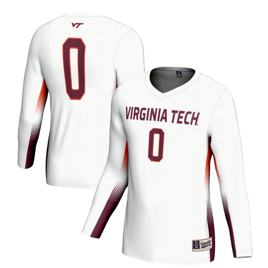 Youth  GameDay Greats #0 White Virginia Tech Hokies Women's Volleyball Lightweight Fashion Jersey