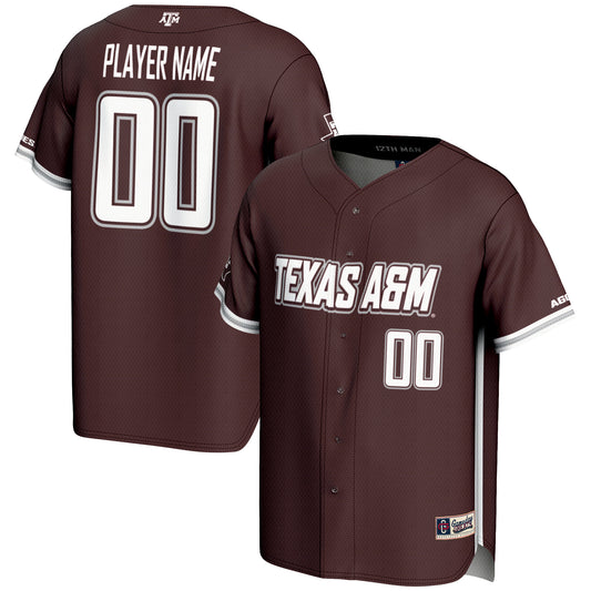 Men's GameDay Greats Maroon Texas A&M Aggies NIL Pick-A-Player Lightweight Baseball Jersey