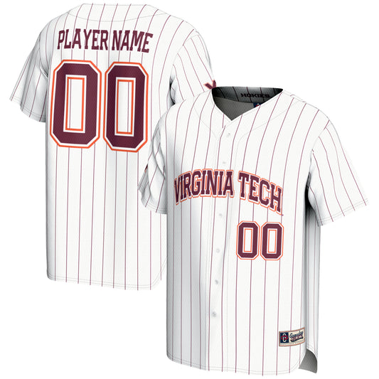 Men's GameDay Greats White Virginia Tech Hokies NIL Pick-A-Player Lightweight Baseball Jersey