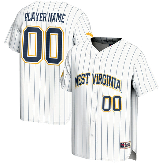 Men's GameDay Greats White West Virginia Mountaineers NIL Pick-A-Player Lightweight Baseball Jersey