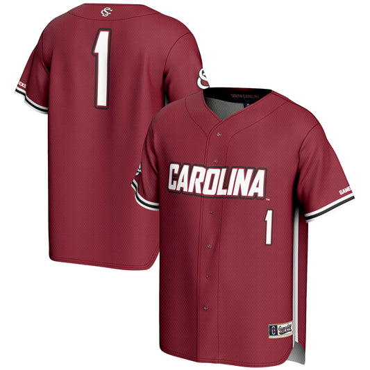 Men's GameDay Greats #1 Garnet South Carolina Gamecocks Lightweight Baseball Fashion Jersey