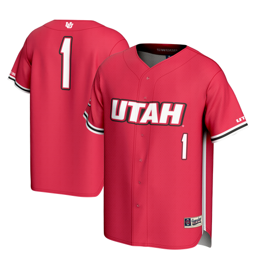 Youth GameDay Greats #1 Red Utah Utes Lightweight Baseball Fashion Jersey