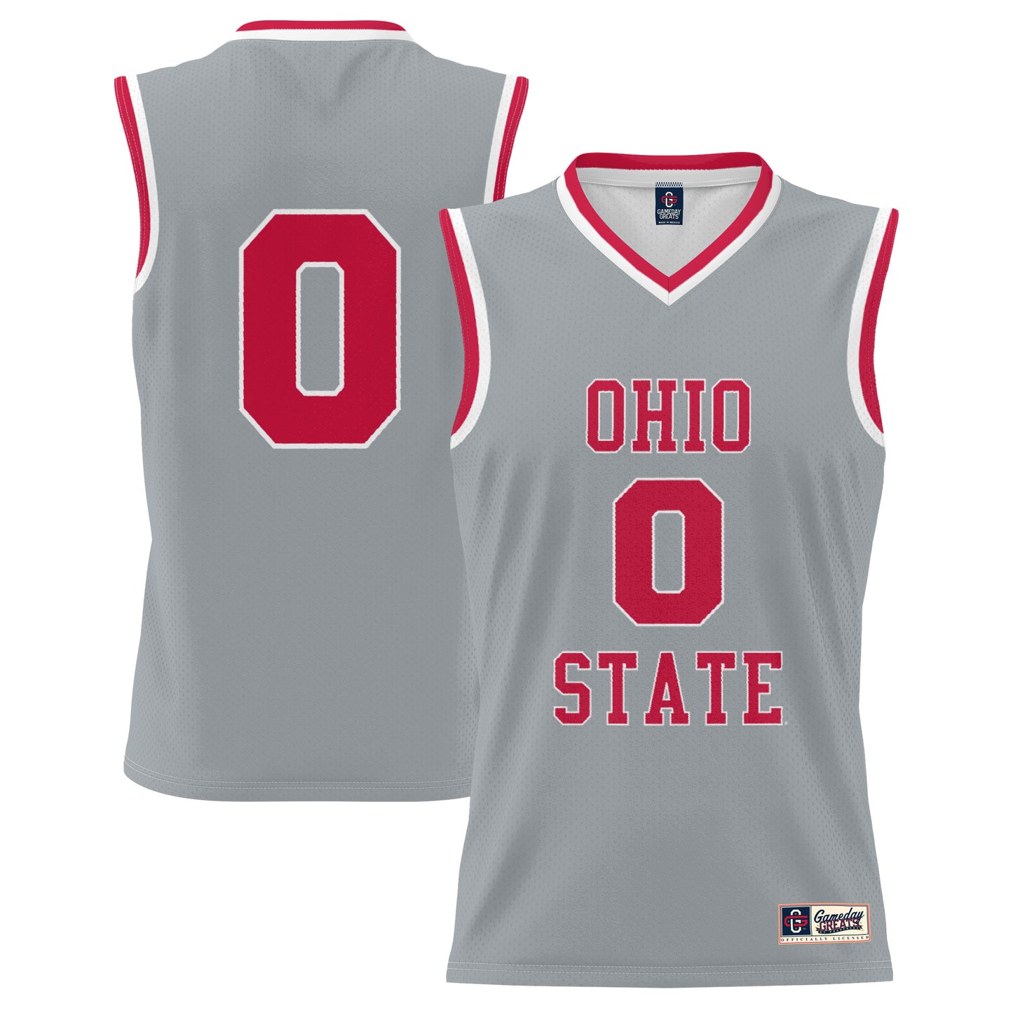 Unisex GameDay Greats #0 Gray Ohio State Buckeyes Lightweight Men's Basketball Fashion Jersey