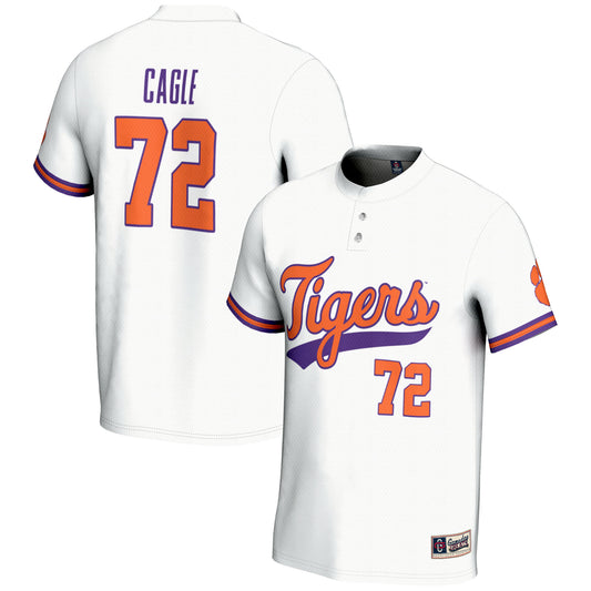 Youth GameDay Greats Valerie Cagle White Clemson Tigers NIL Lightweight Softball Fashion Jersey