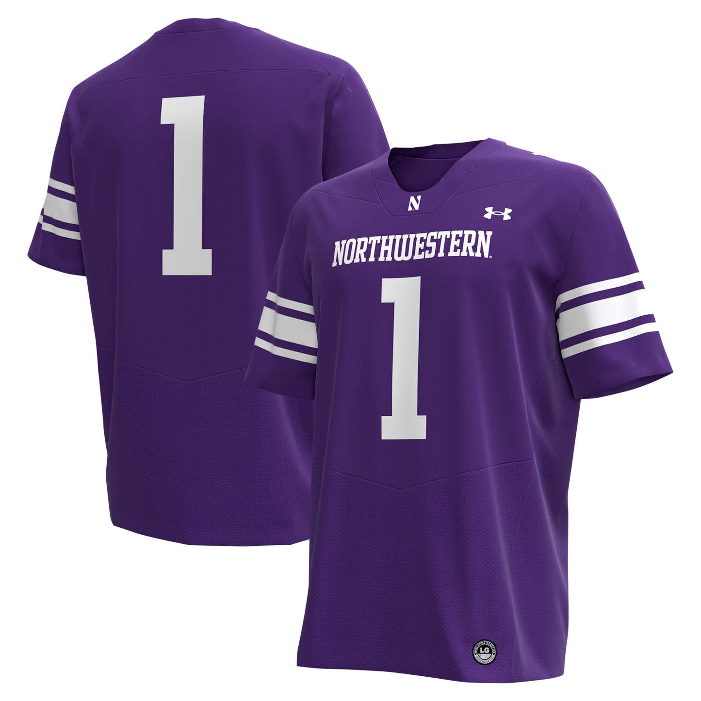 Men's Under Armour #1 Purple Northwestern Wildcats Replica Football Jersey