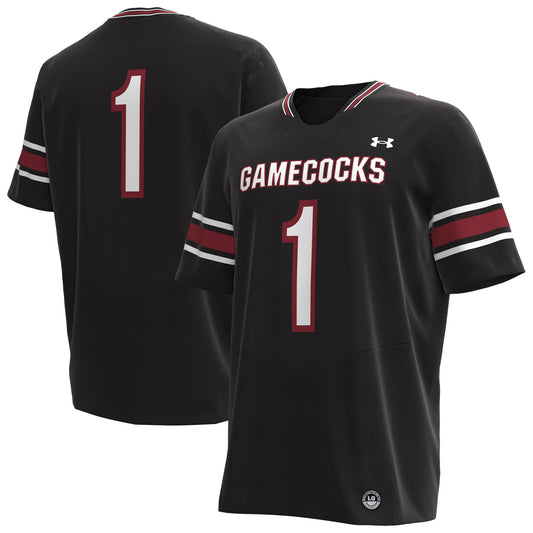 Men's Under Armour #1 Black South Carolina Gamecocks Replica Football Jersey