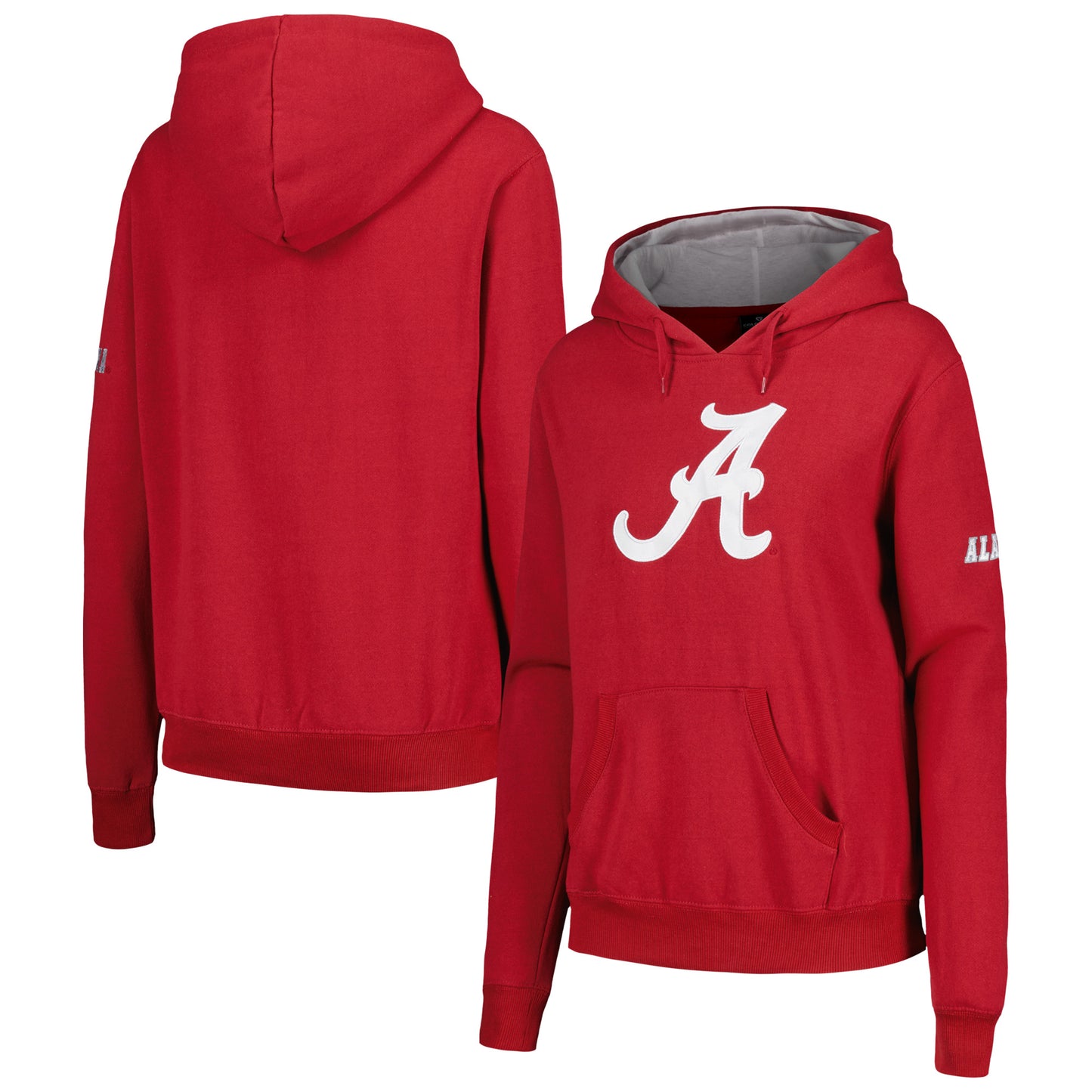 Women's Stadium Athletic Crimson Alabama Crimson Tide Big Logo Pullover Hoodie