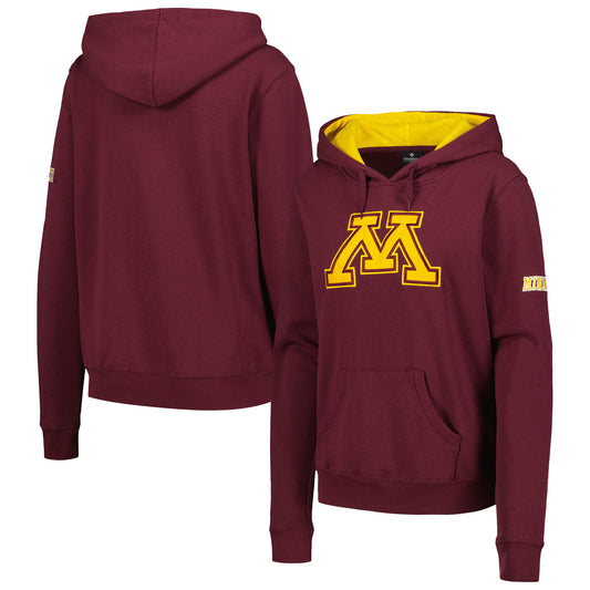 Women's Stadium Athletic Maroon Minnesota Golden Gophers Big Logo Pullover Hoodie