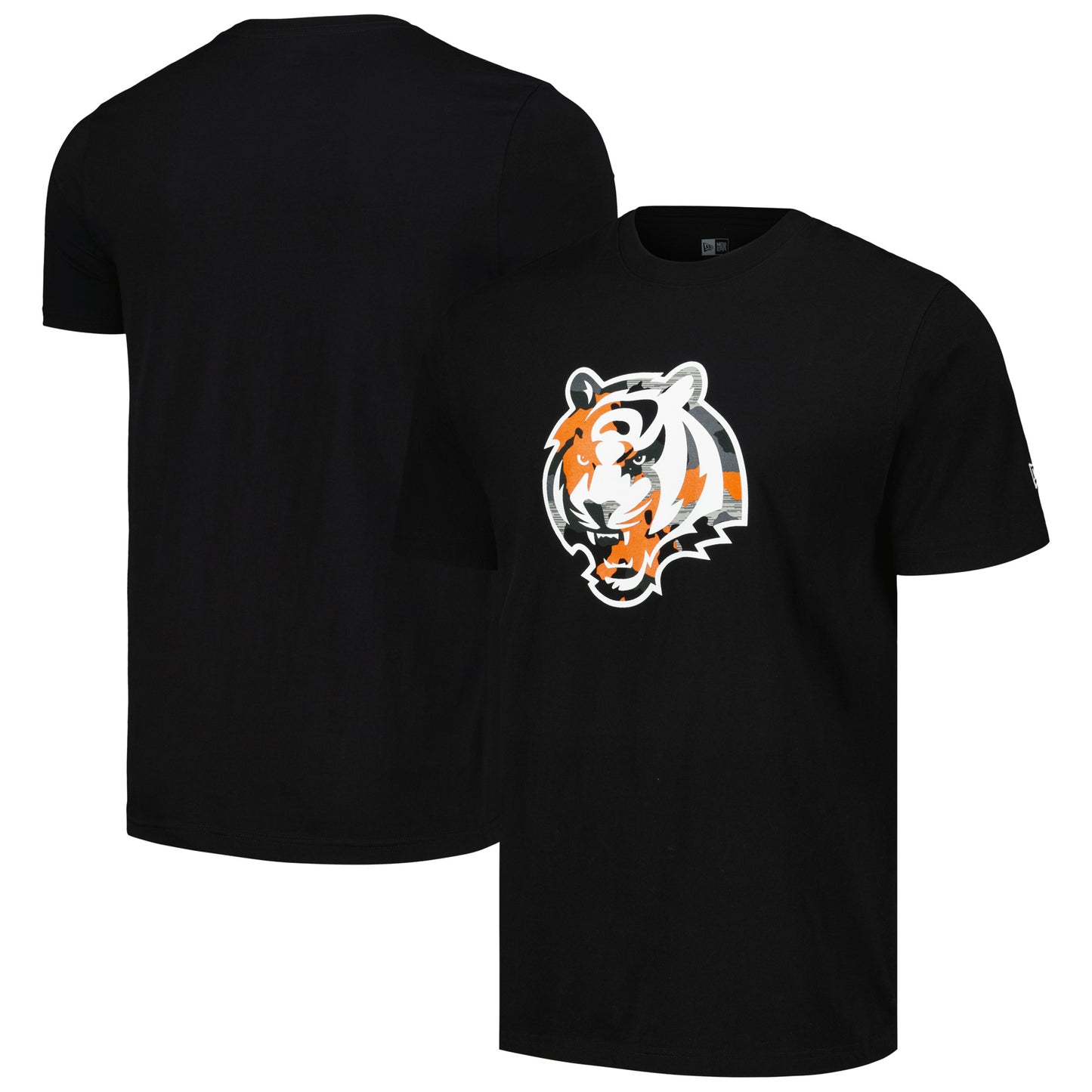 Men's New Era Black Cincinnati Bengals Camo Logo T-Shirt