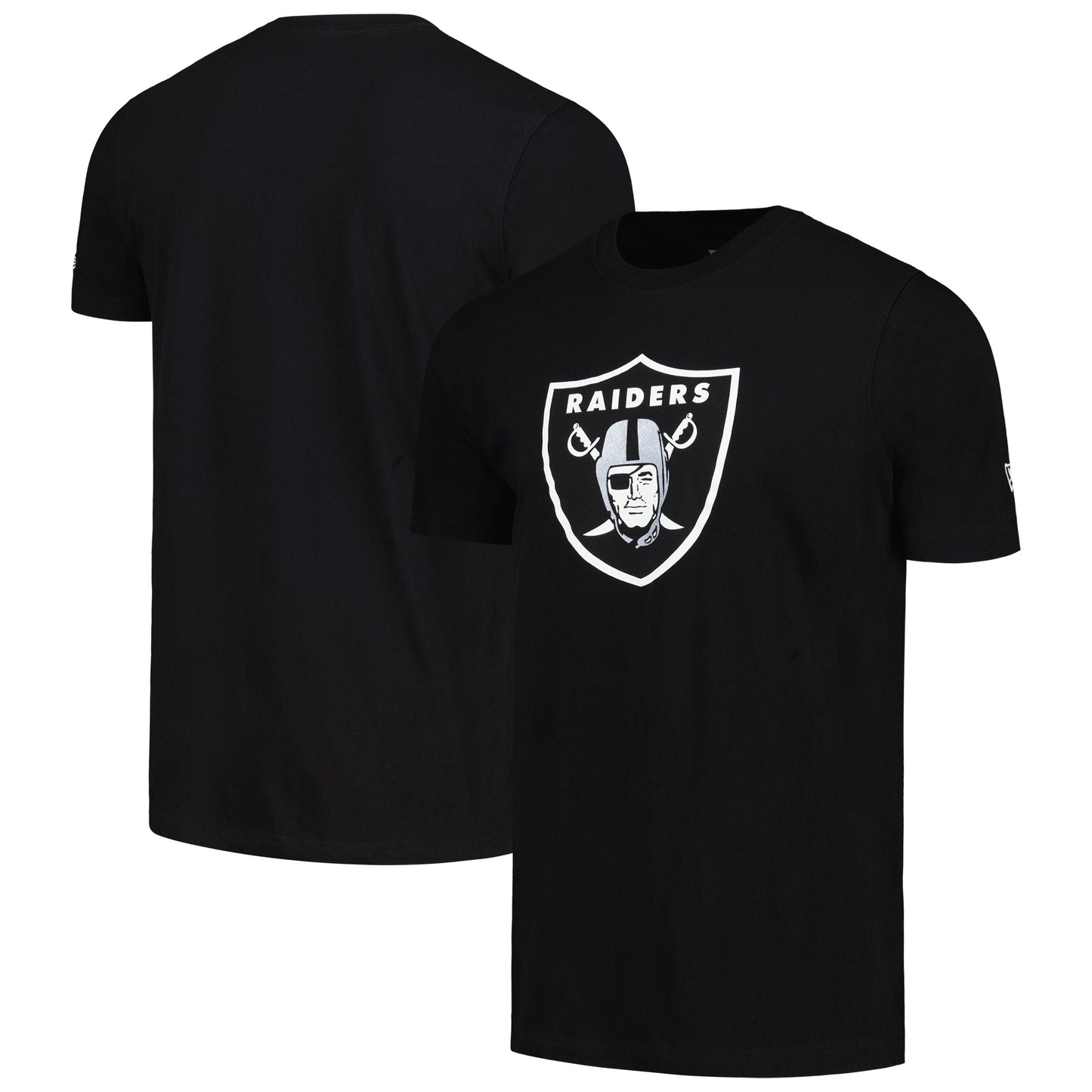 Men's New Era Black Las Vegas Raiders Logo T-Shirt