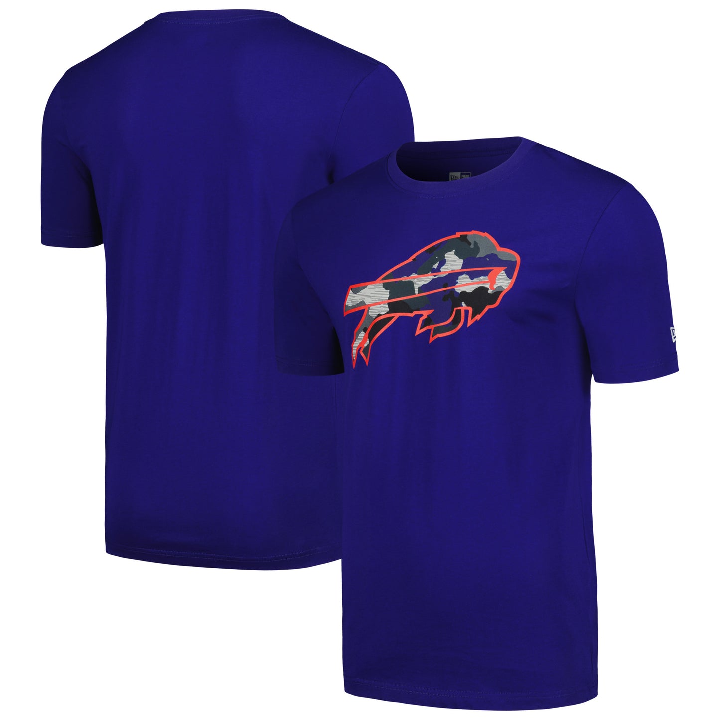 Men's New Era Royal Buffalo Bills Camo Logo T-Shirt