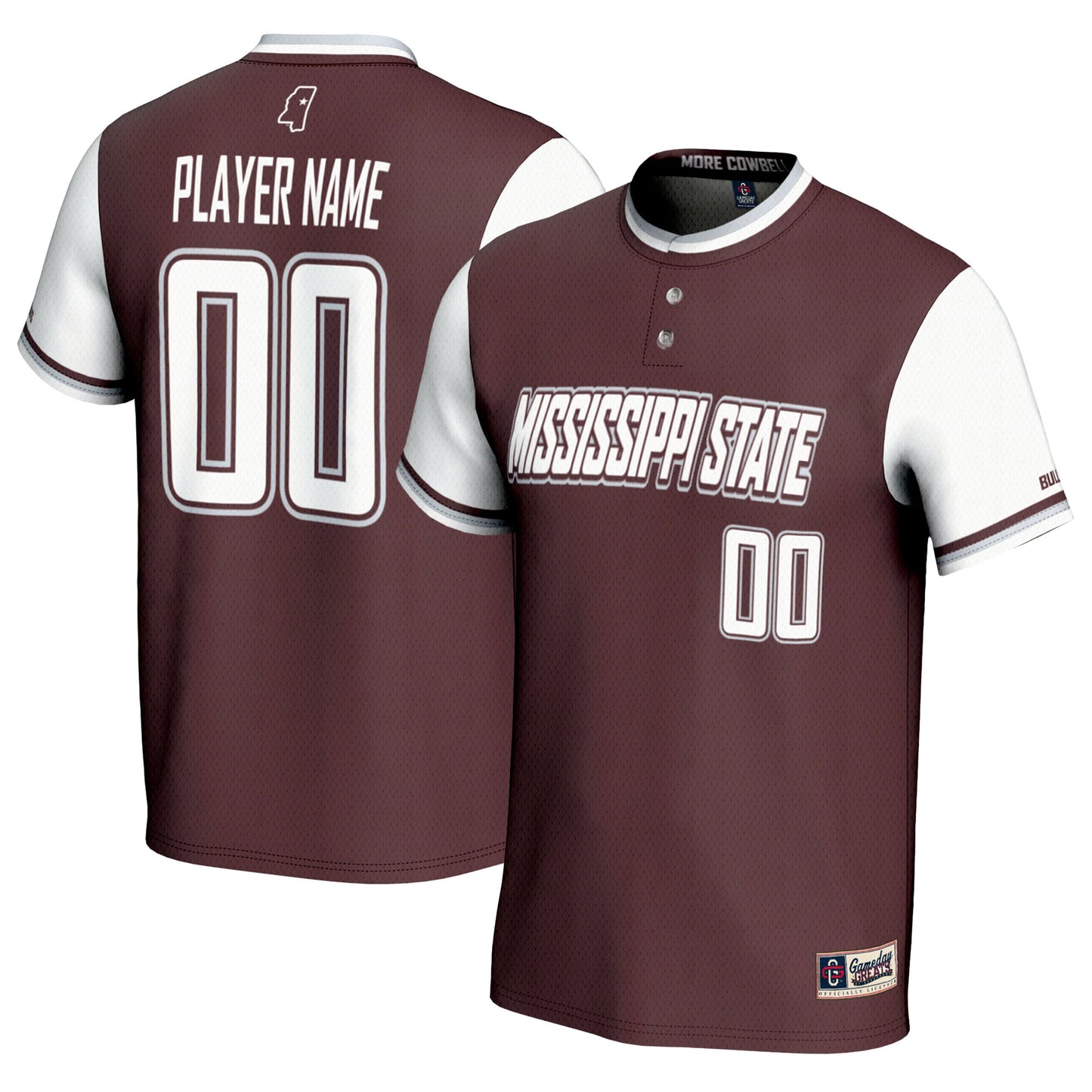 Unisex GameDay Greats Maroon Mississippi State Bulldogs NIL Pick-A-Player Lightweight Softball Jersey