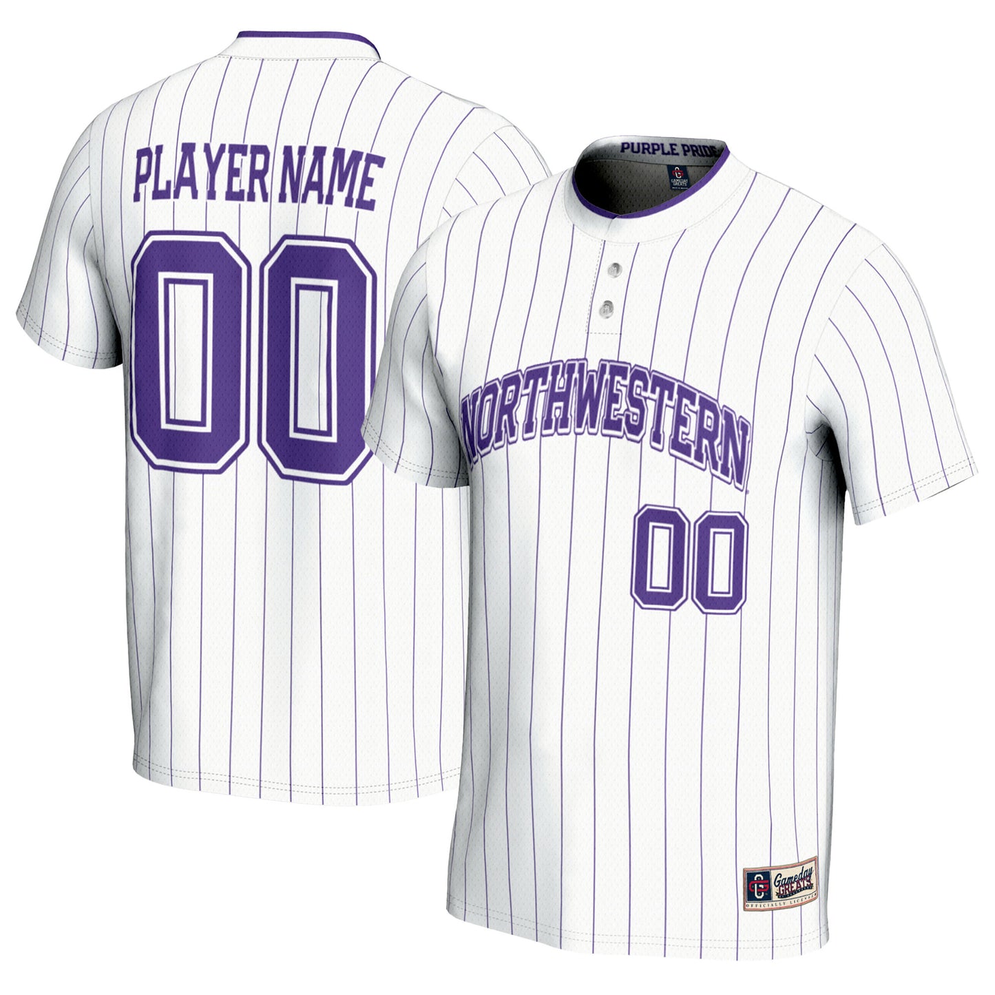 Unisex GameDay Greats White Northwestern Wildcats NIL Pick-A-Player Lightweight Softball Jersey