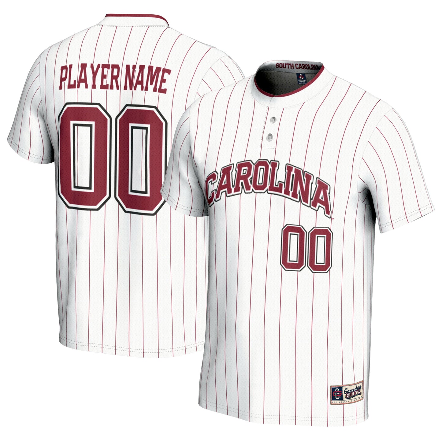 Unisex GameDay Greats White South Carolina Gamecocks NIL Pick-A-Player Lightweight Softball Jersey