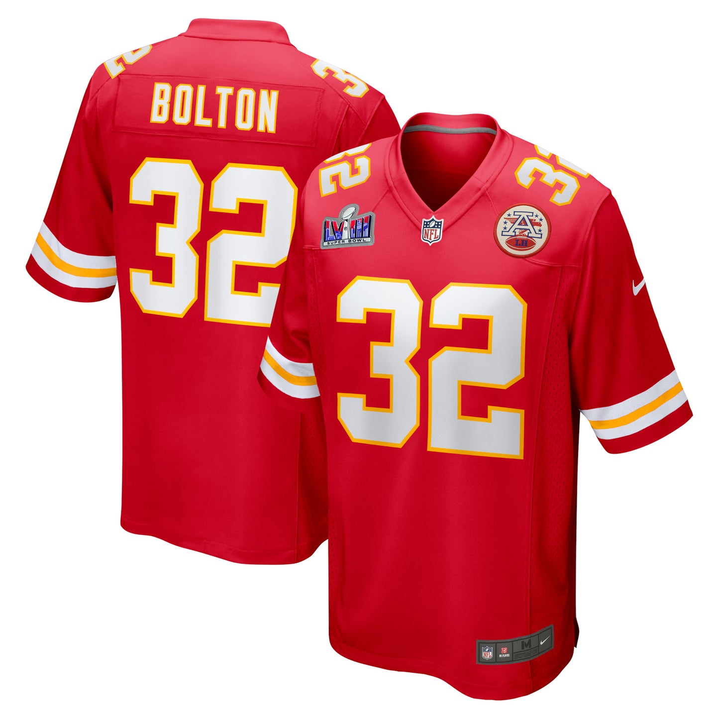 Men's Nike Nick Bolton Red Kansas City Chiefs Super Bowl LVIII Game Jersey