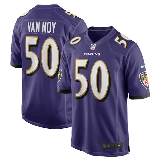 Men's Nike Kyle Van Noy  Purple Baltimore Ravens  Game Jersey