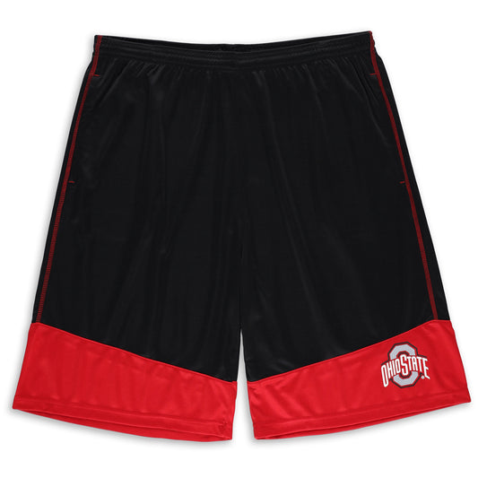 Men's Profile Black Ohio State Buckeyes Big & Tall Interlock Cuff Shorts