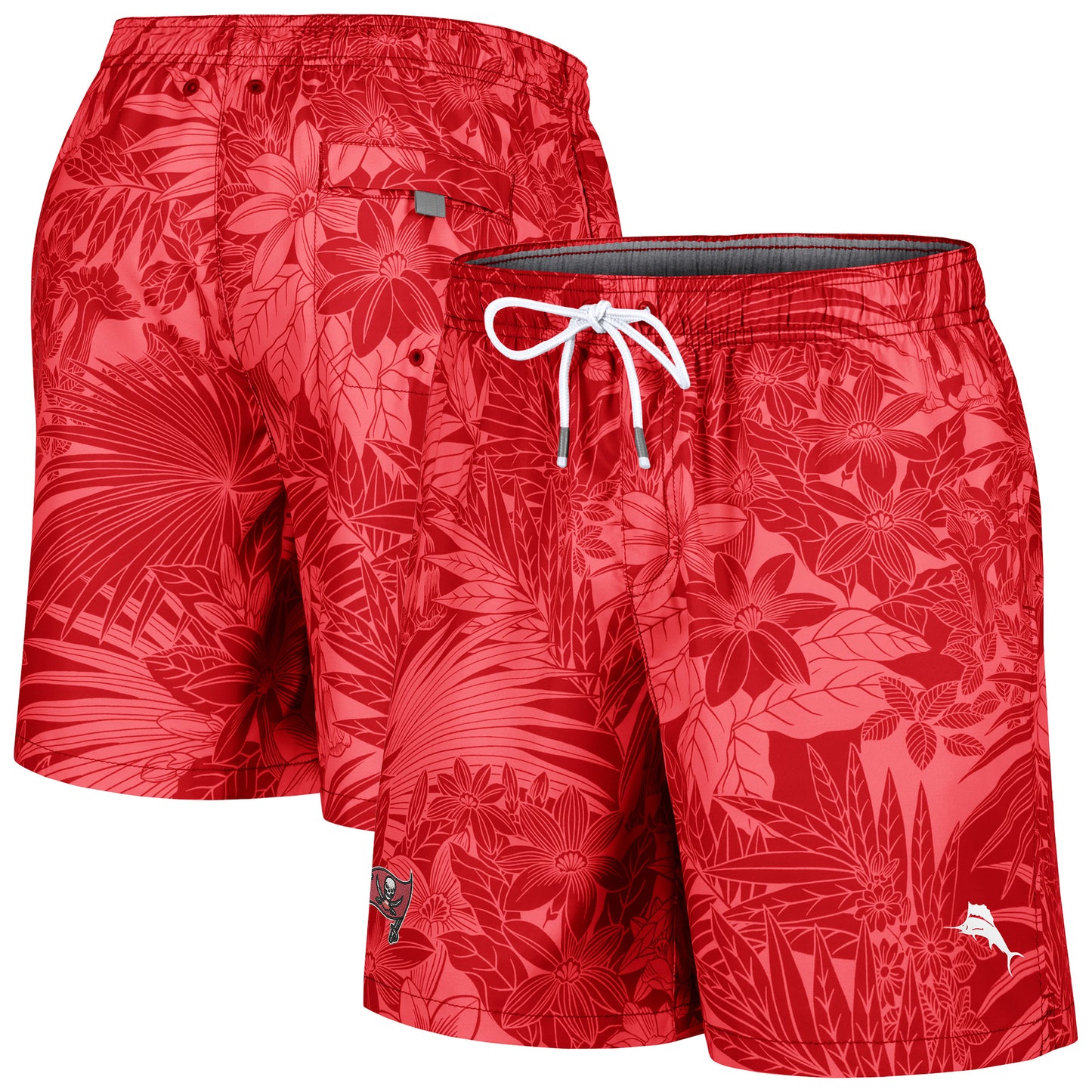 Men's Tommy Bahama Red Tampa Bay Buccaneers Santiago Palms Board Shorts